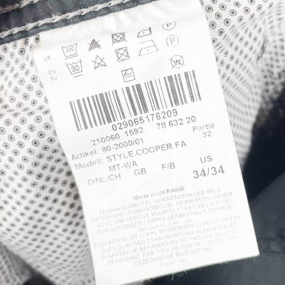 Brax Cooper Fancy Regular Fit Straight Leg Pants Solid Black Men's Size 34 - Picture 7 of 10